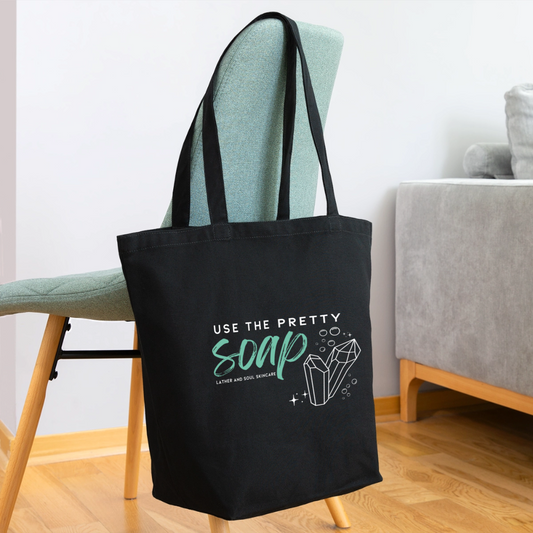 USE THE PRETTY SOAP | Eco-Friendly Cotton Tote - black