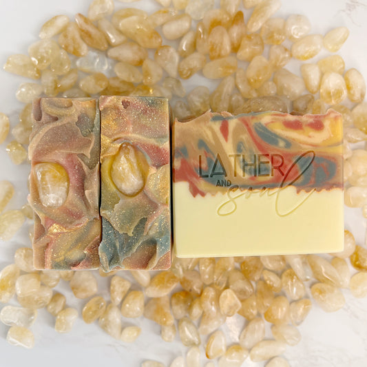 NAMASTE EMPOWERED Crystal Soap | Genuine Citrine