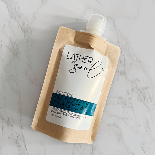 Decadent, non-greasy body crème by Lather and Soul Skincare