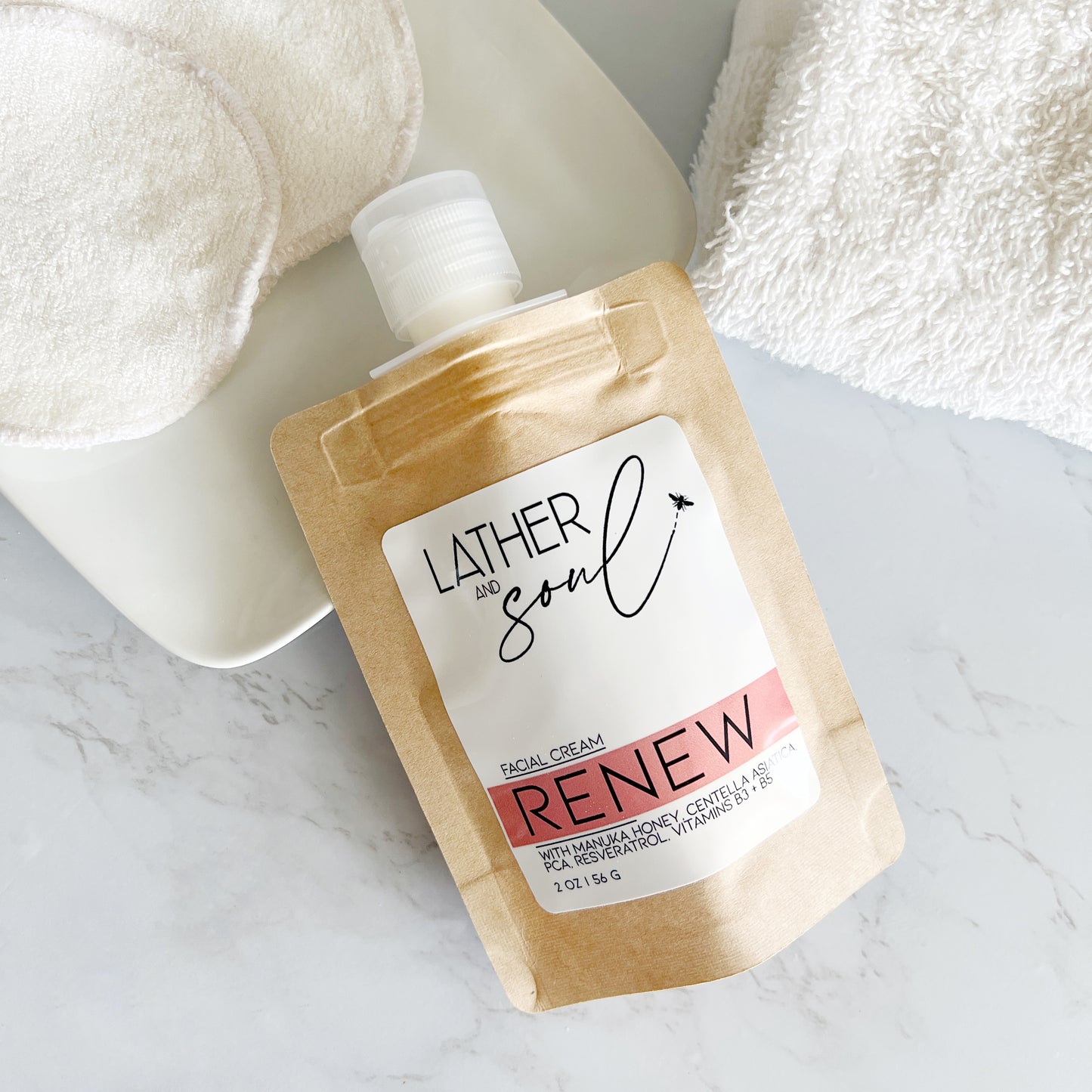 Lather and Soul's best selling nourishing facial cream with organic ingredients