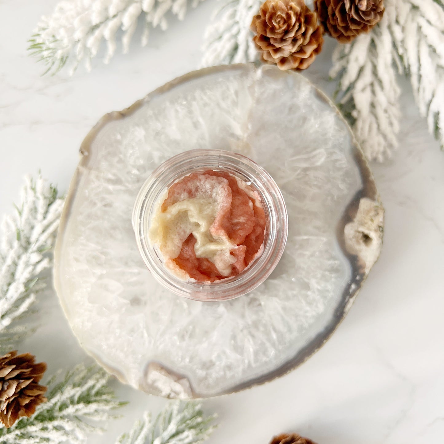 Peppermint lip scrub for a fresh tingle and smooth lips, by Lather + Soul