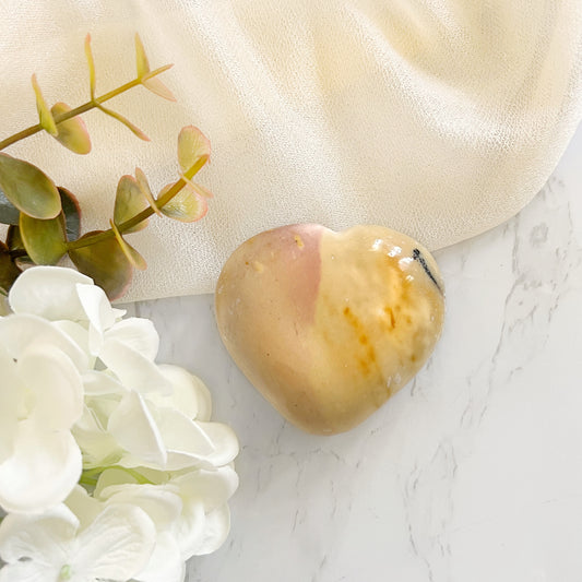 Mookaite crystal heart