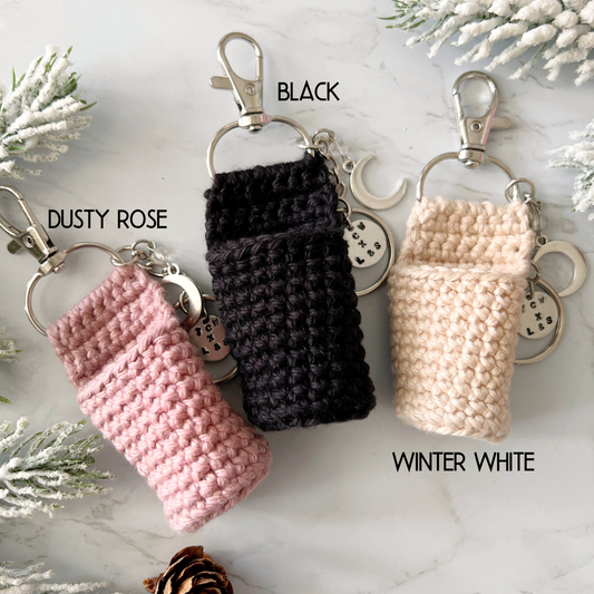 The perfect lip balm holder and key chain so you never lose your favorite Lather + Soul lip balm again