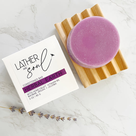 Eco friendly hair conditioner bar for silky smooth hair and good for the planet