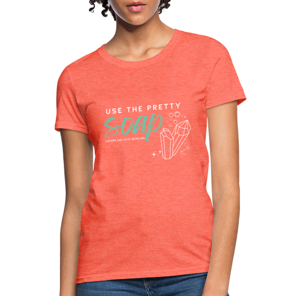 Use the Pretty Soap | Slim Fit T-Shirt - heather coral