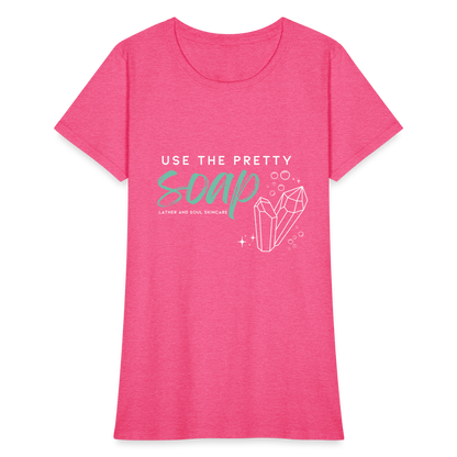 Use the Pretty Soap | Slim Fit T-Shirt - heather pink