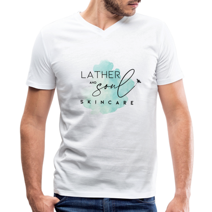 Branded | Unisex V-Neck T-Shirt - white