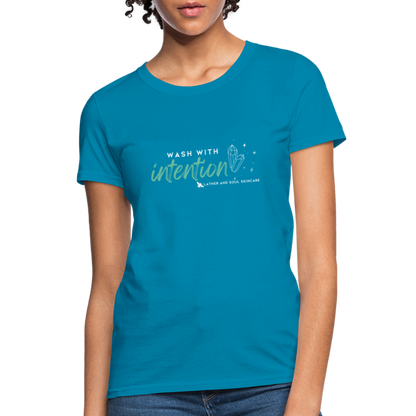 Wash with Intention | Slim Fit T-Shirt - turquoise