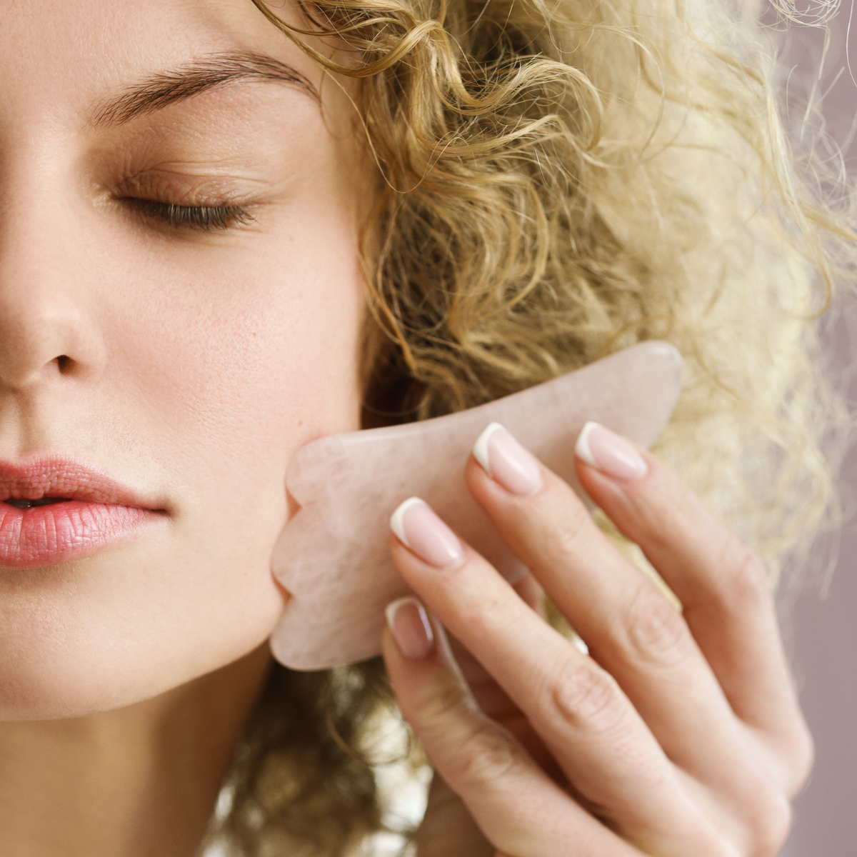 De Cuarzo Rosa Masaje De Cara Con Piedras Rodillo Facial Cuarzo