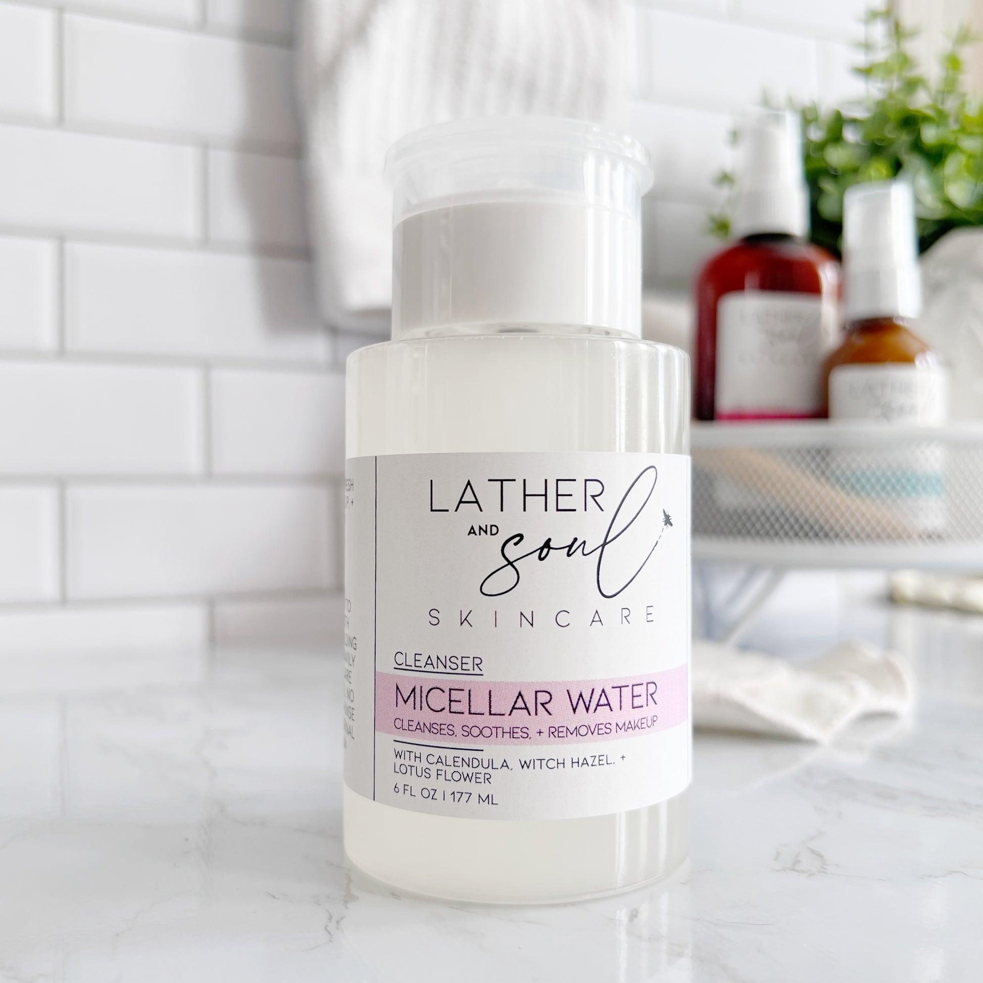 The best gentle micellar water for quick cleansing or removing makeup by Lather + Soul