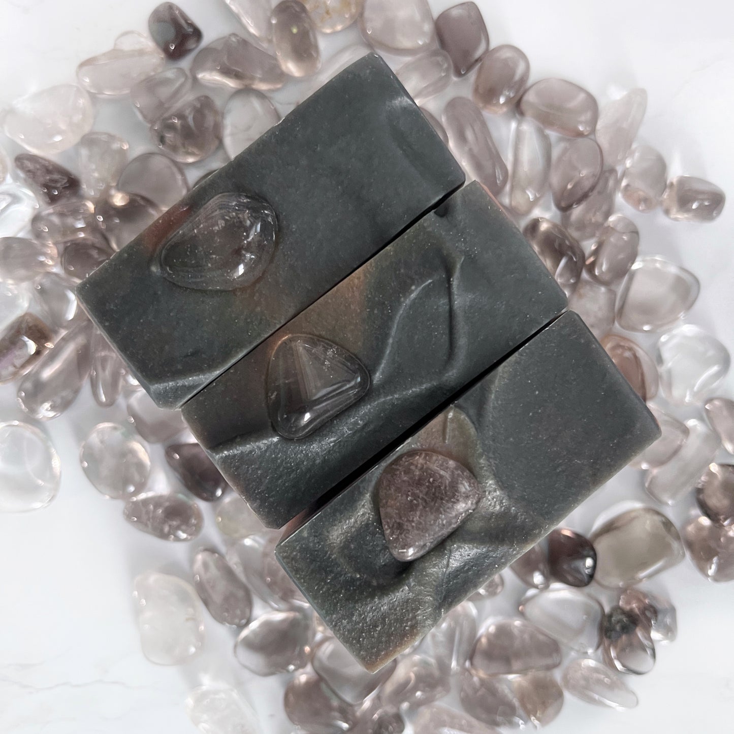 Jabón de cristal protegido Namaste | Cuarzo ahumado genuino