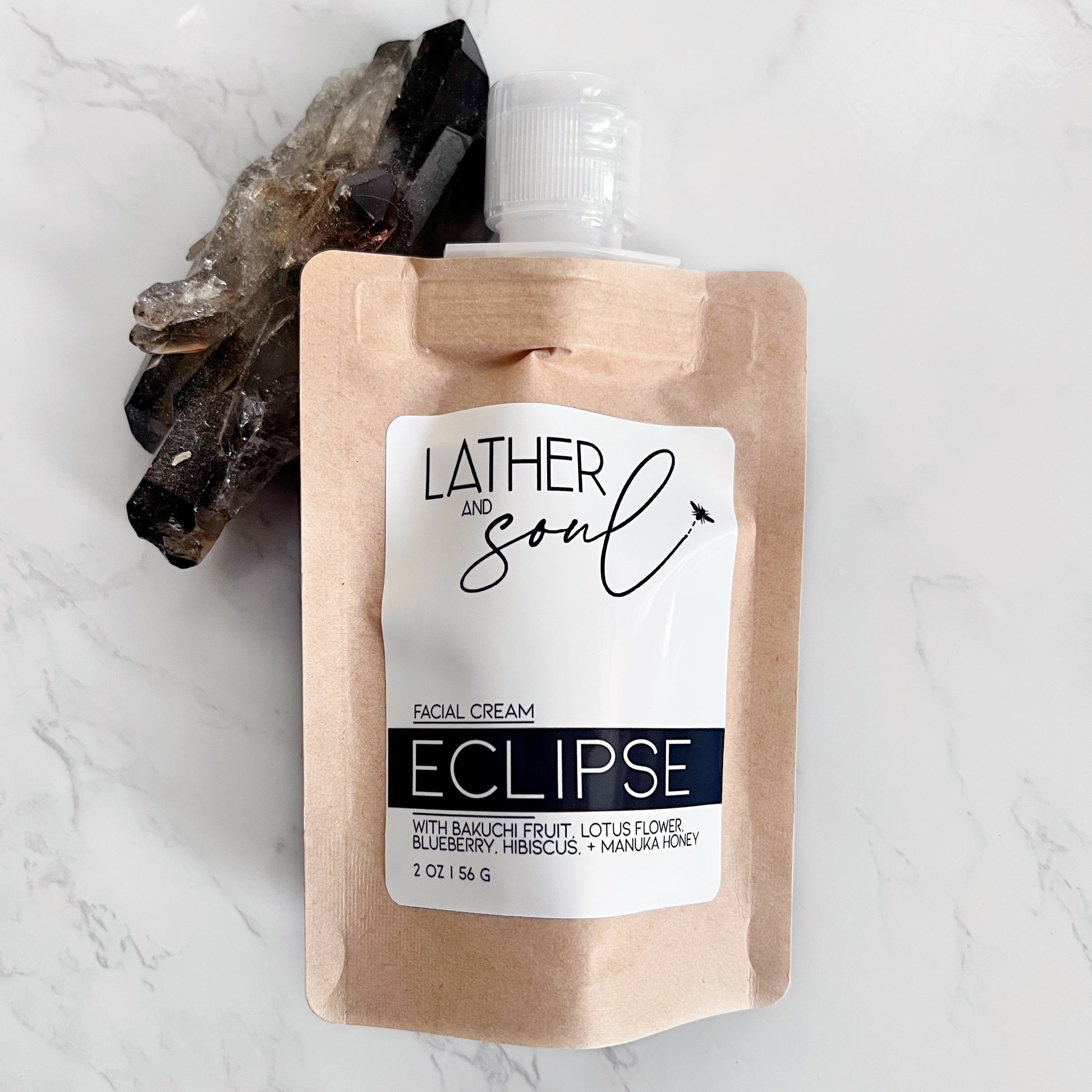 Lather and Soul Skincare's "Eclipse," the best facial cream for night time