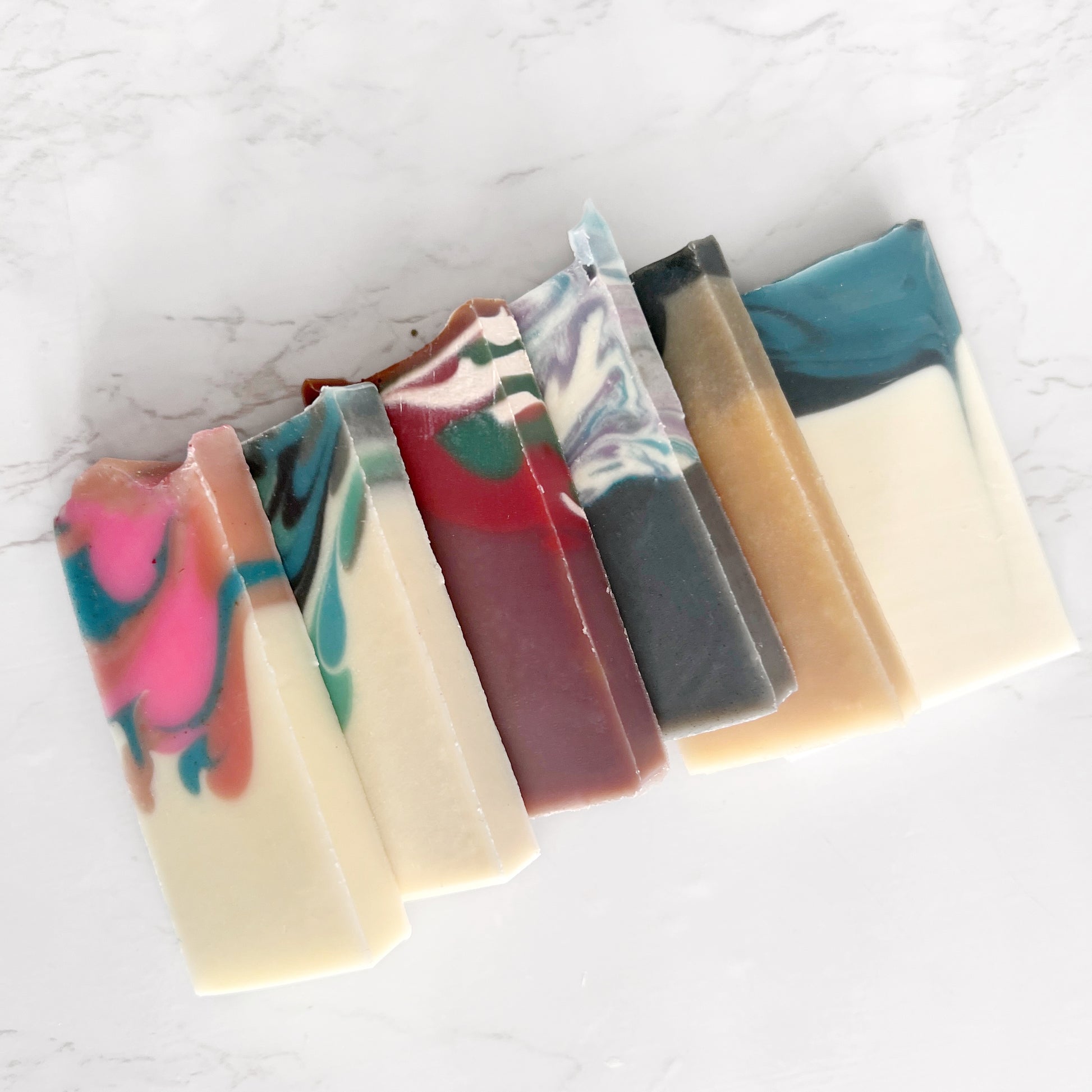 Handmade soap samples from Lather and Soul