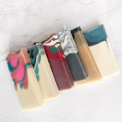 Handmade soap samples from Lather and Soul