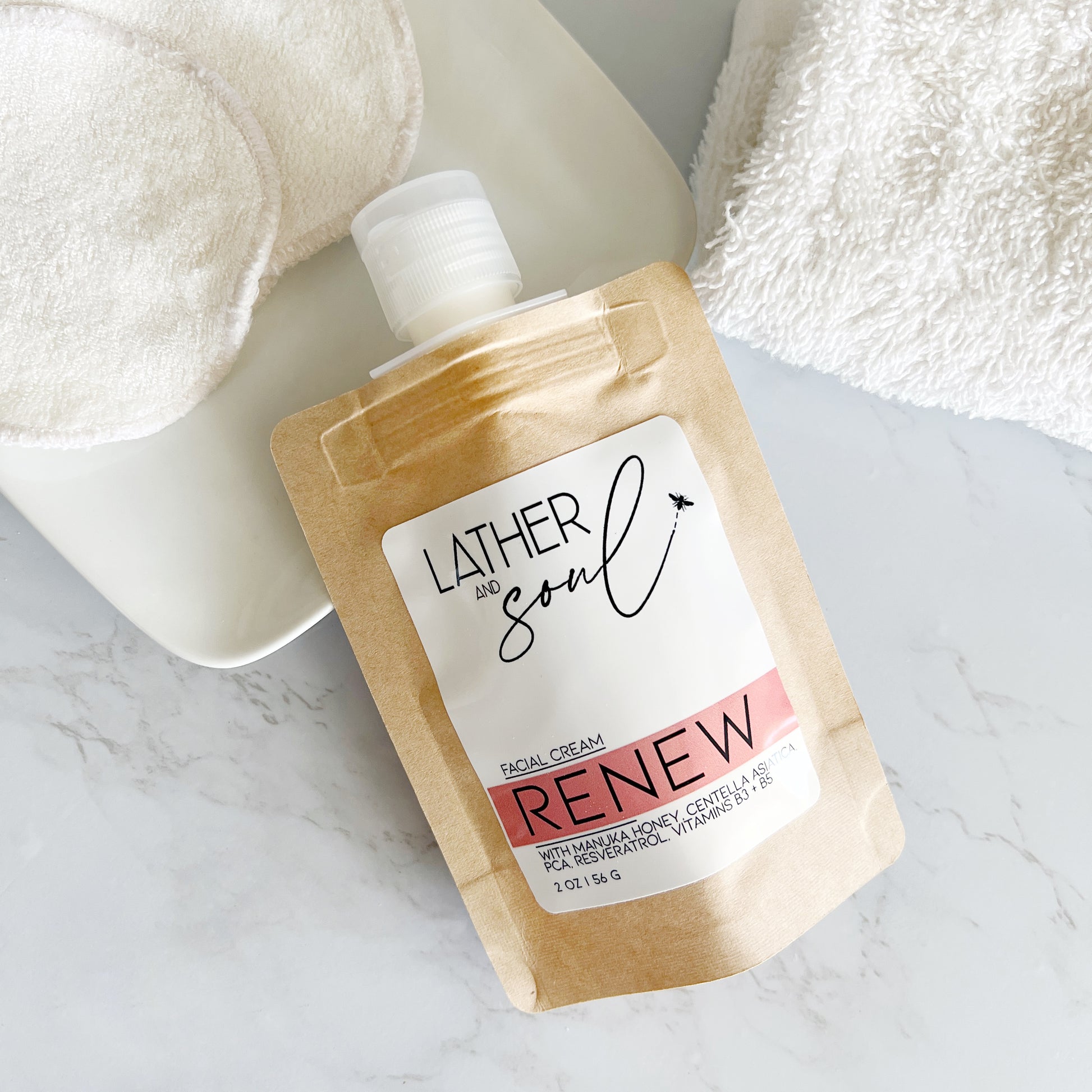 Lather and Soul's best selling nourishing facial cream with organic ingredients