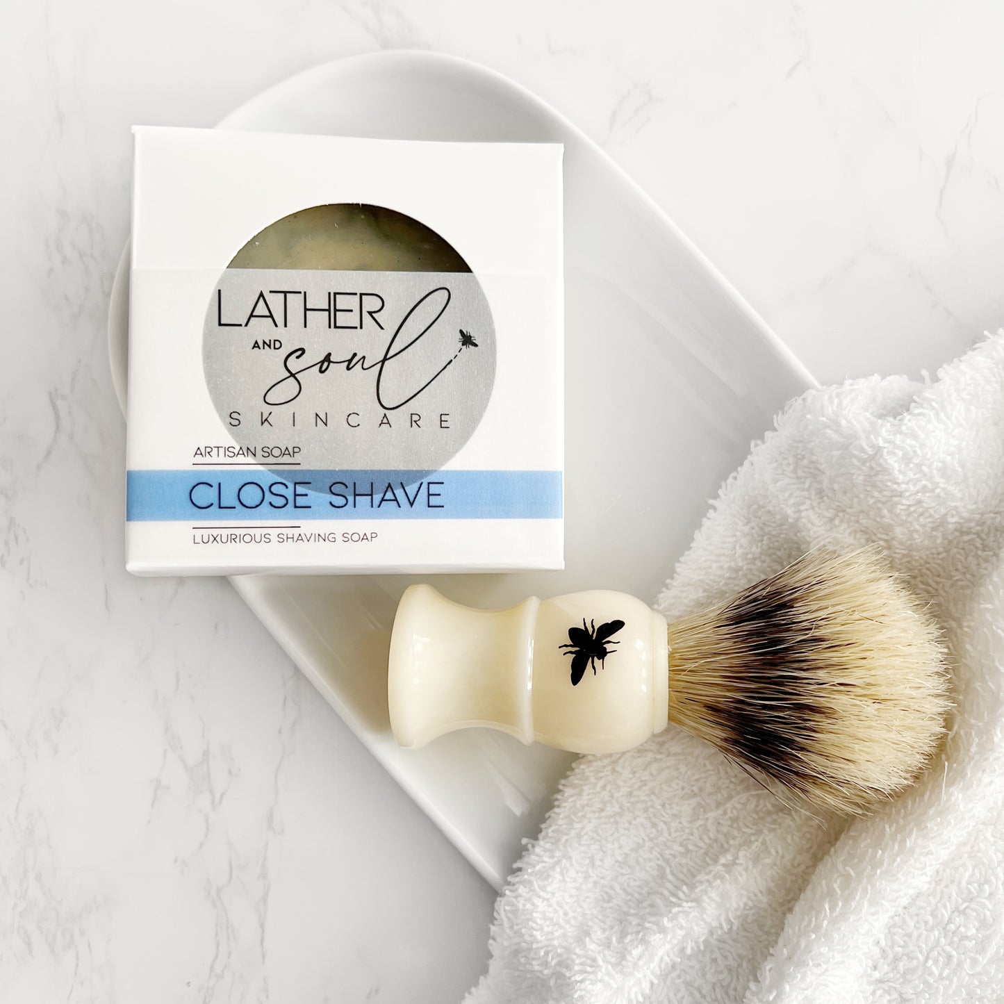 Luxurious shaving soap with organic ingredients from Lather and Soul