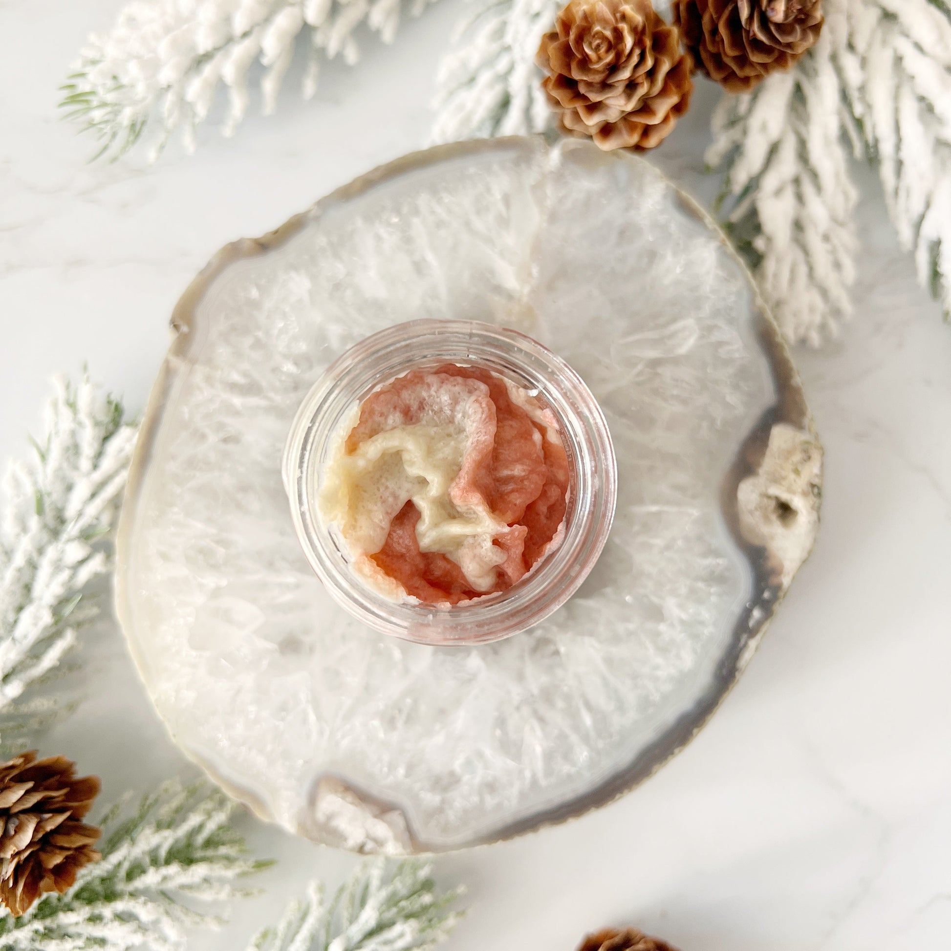 Peppermint lip scrub for a fresh tingle and smooth lips, by Lather + Soul