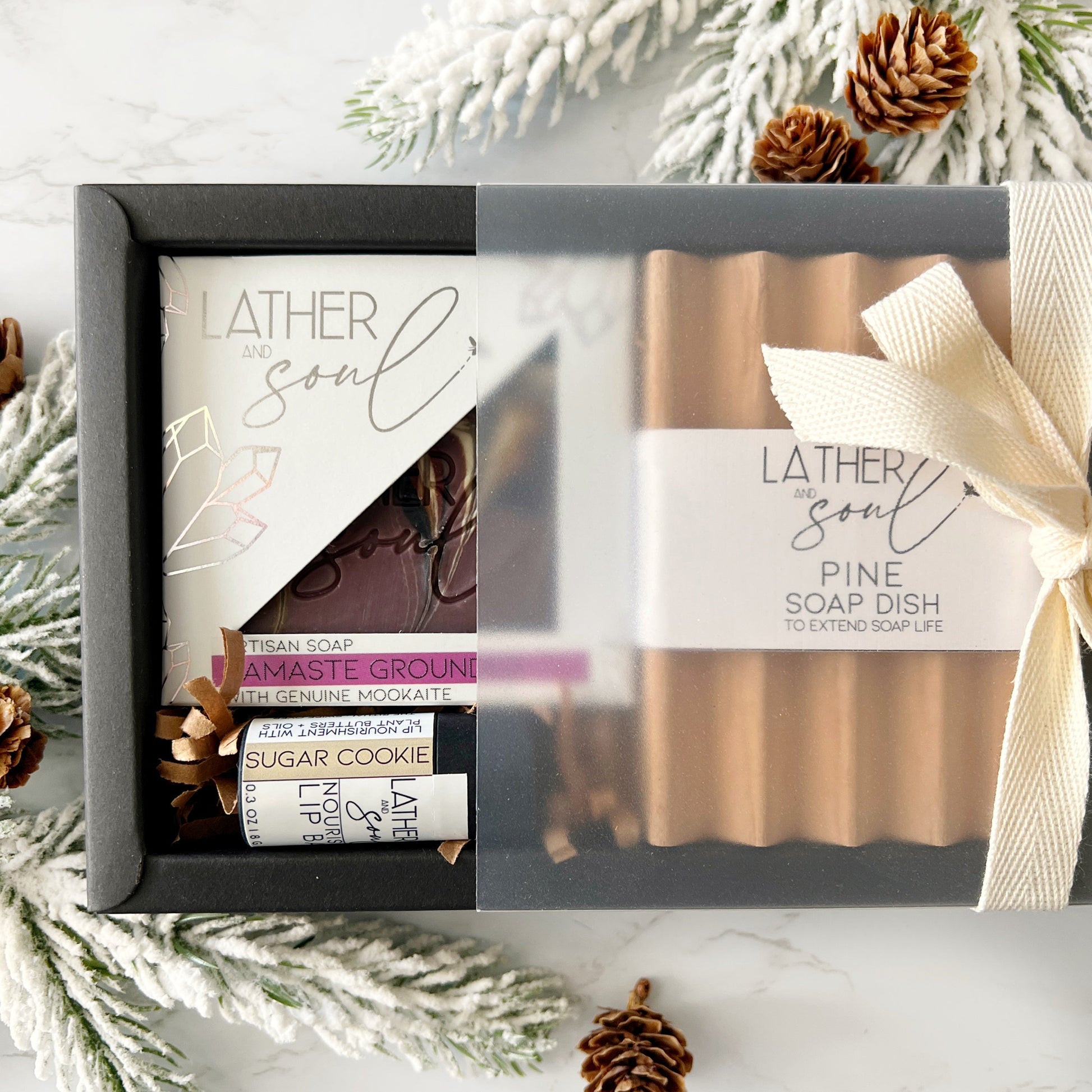 A self care gift set with the best soap and lip balm money can buy!