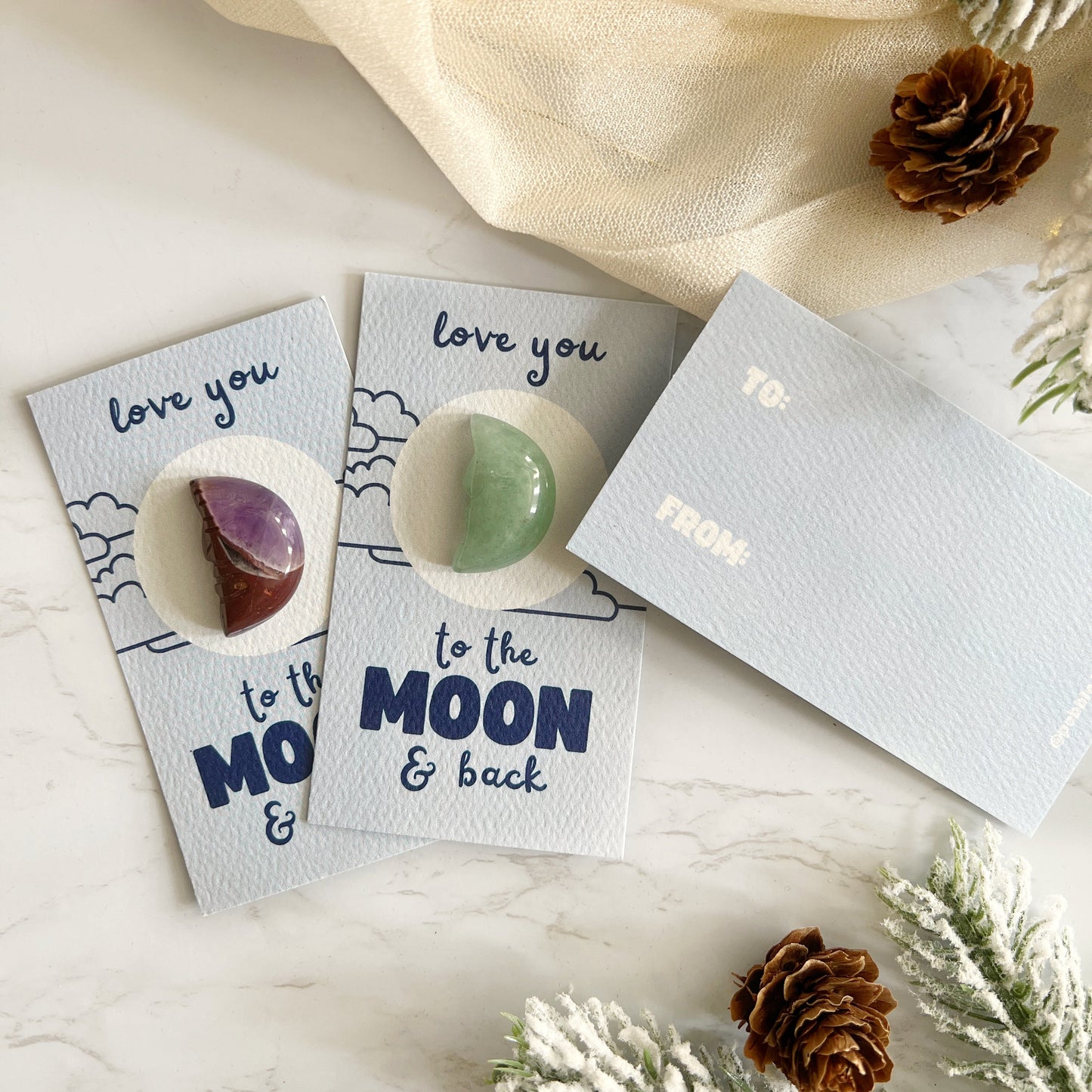 MOON Crystal Card | Love You to the Moon