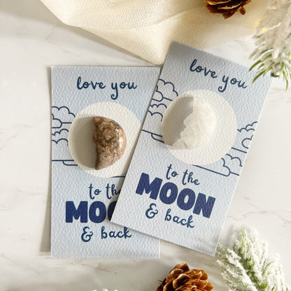 MOON Crystal Card | Love You to the Moon