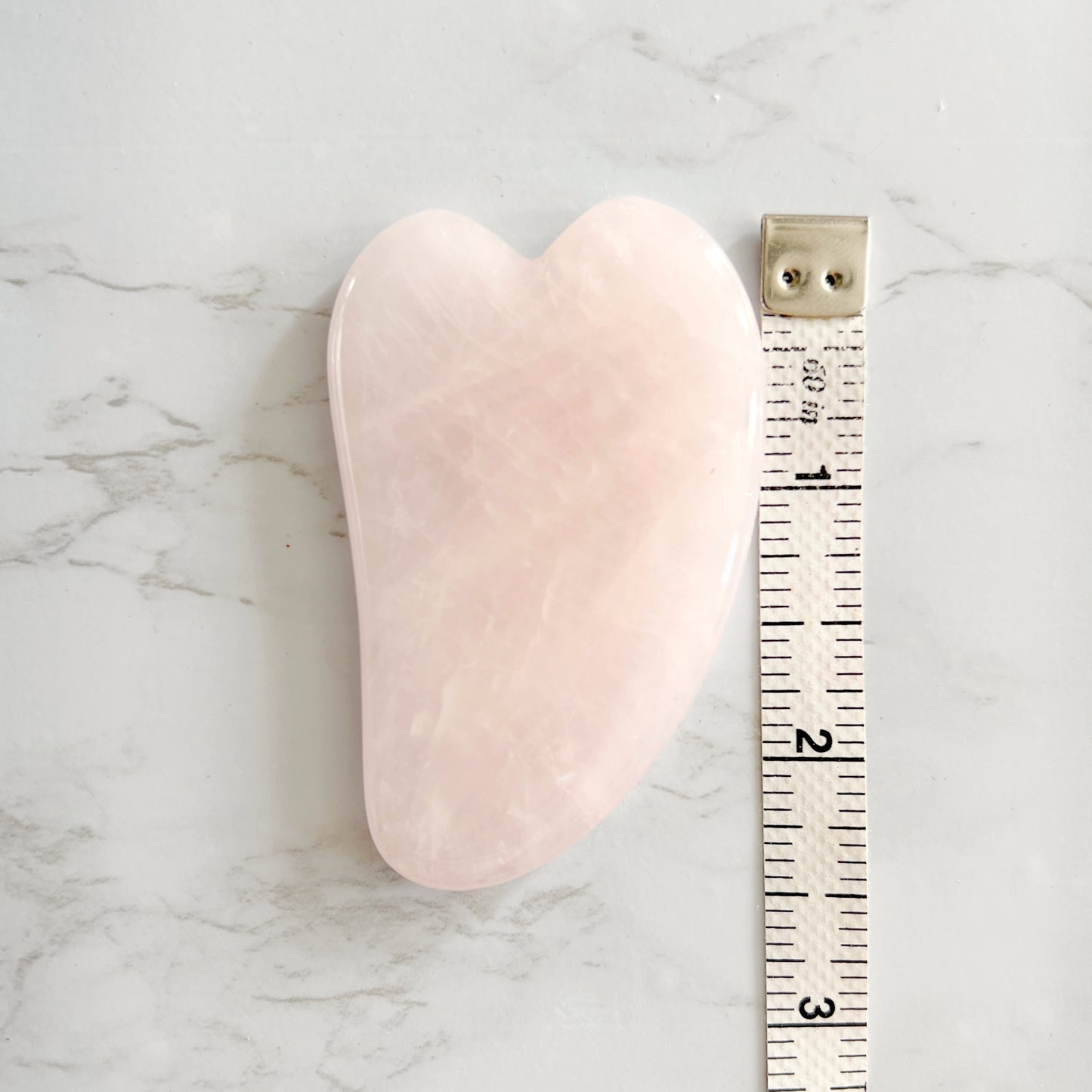 Rose quartz gua sha facial massage tools