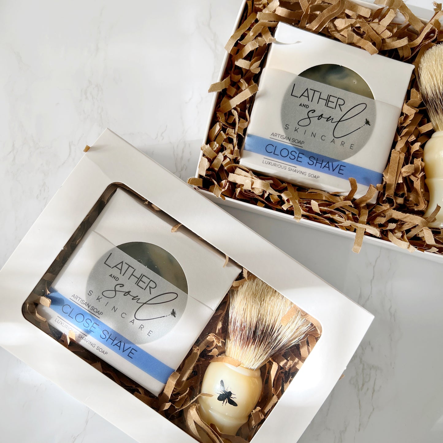 The perfect shaving gift set for dad with shaving soap and brush