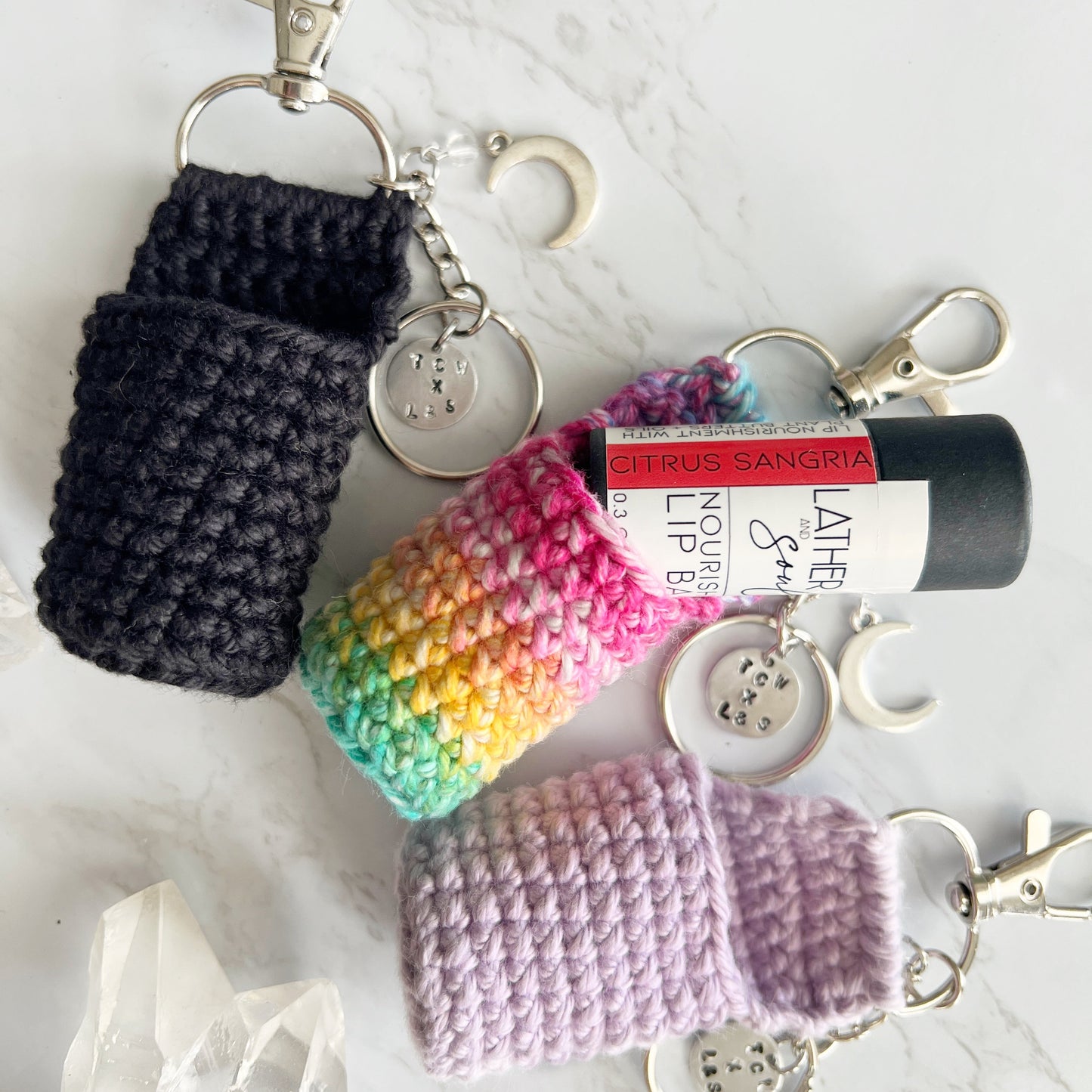 CROCHET Lip Balm Holder | Key Chain