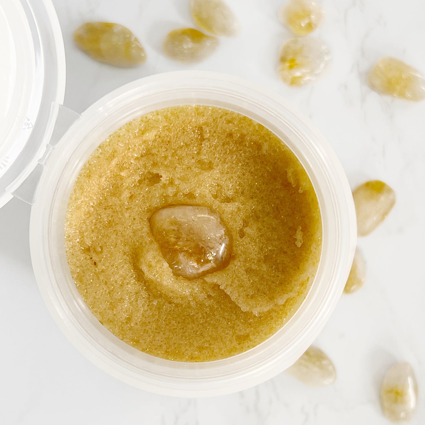Citrine body scrub in a delicious citrus scent