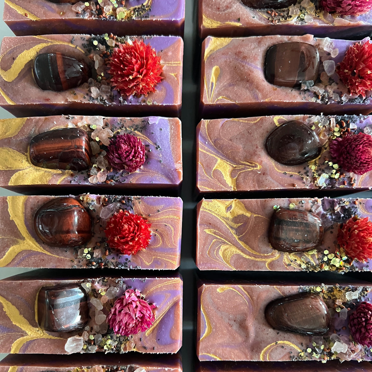 Crystal bar soaps from Lather and Soul