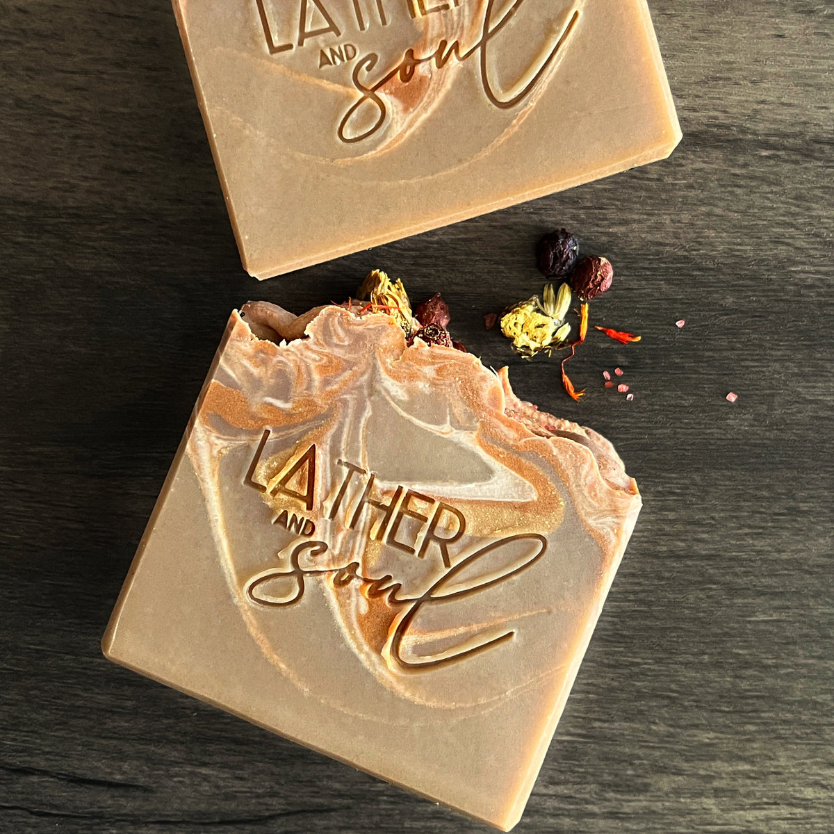 "Basic Witch" artisan soaps in a scrumptious sweet pumpkin pie scent