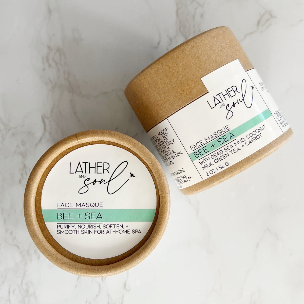 "Bee + Sea" Dead Sea clay masque by Lather and Soul Skincare