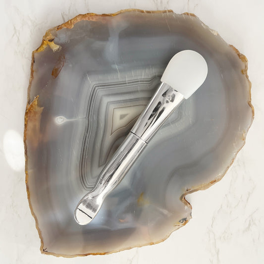 Silicone face mask brush for mixing and applying masks