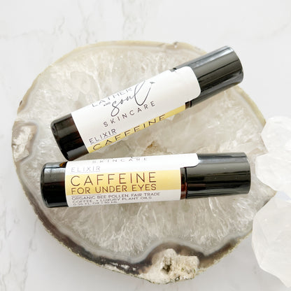 Caffeine under eye oil elixir by Lather and Soul Skincare
