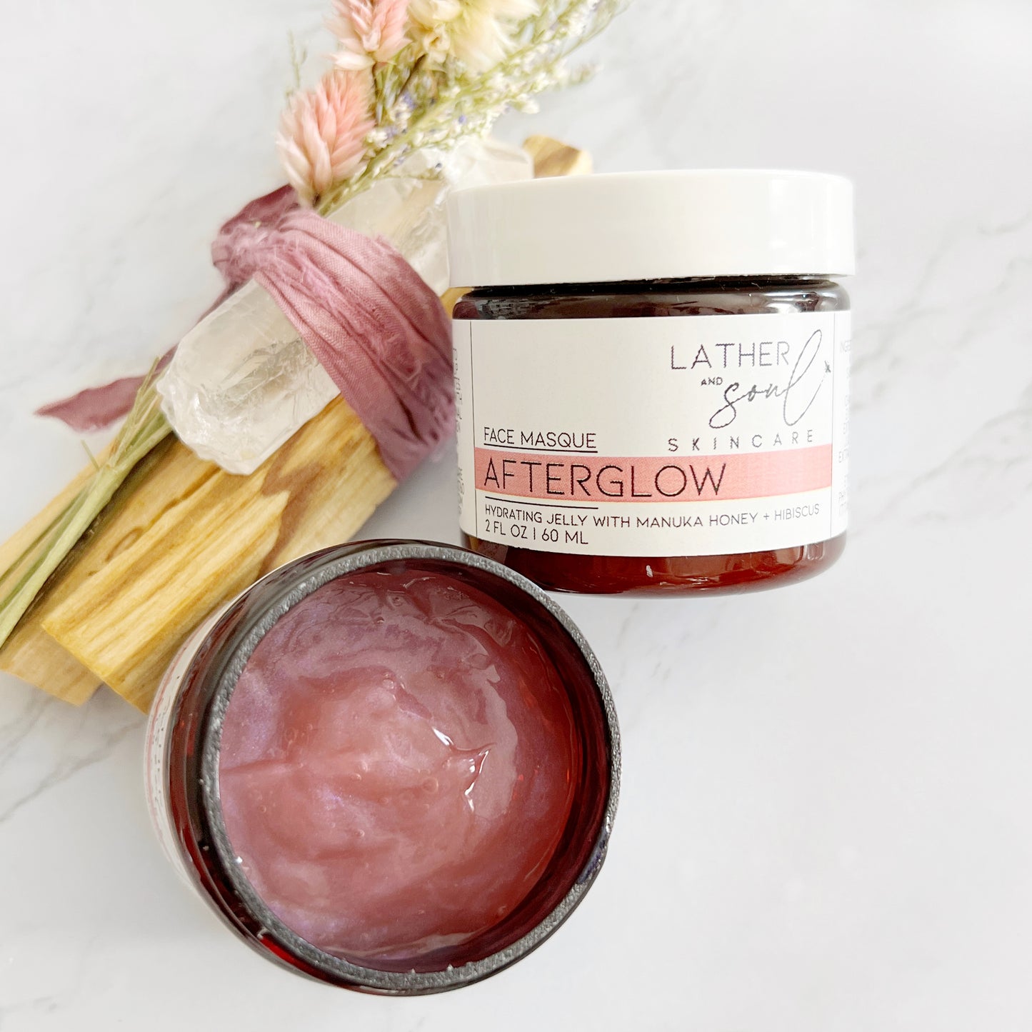 The best hydration Jelly Masque Homemade face mask by Lather and Soul Skincare