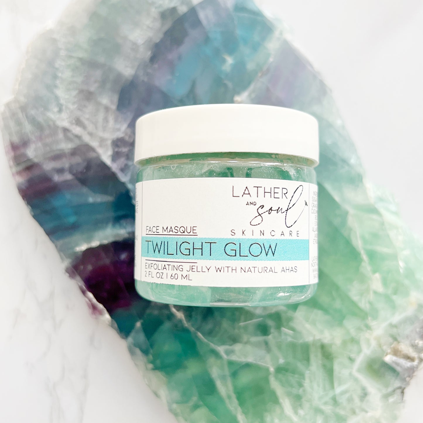 Twilight Glow jelly masque with natural AHAs for exfoliating the skin