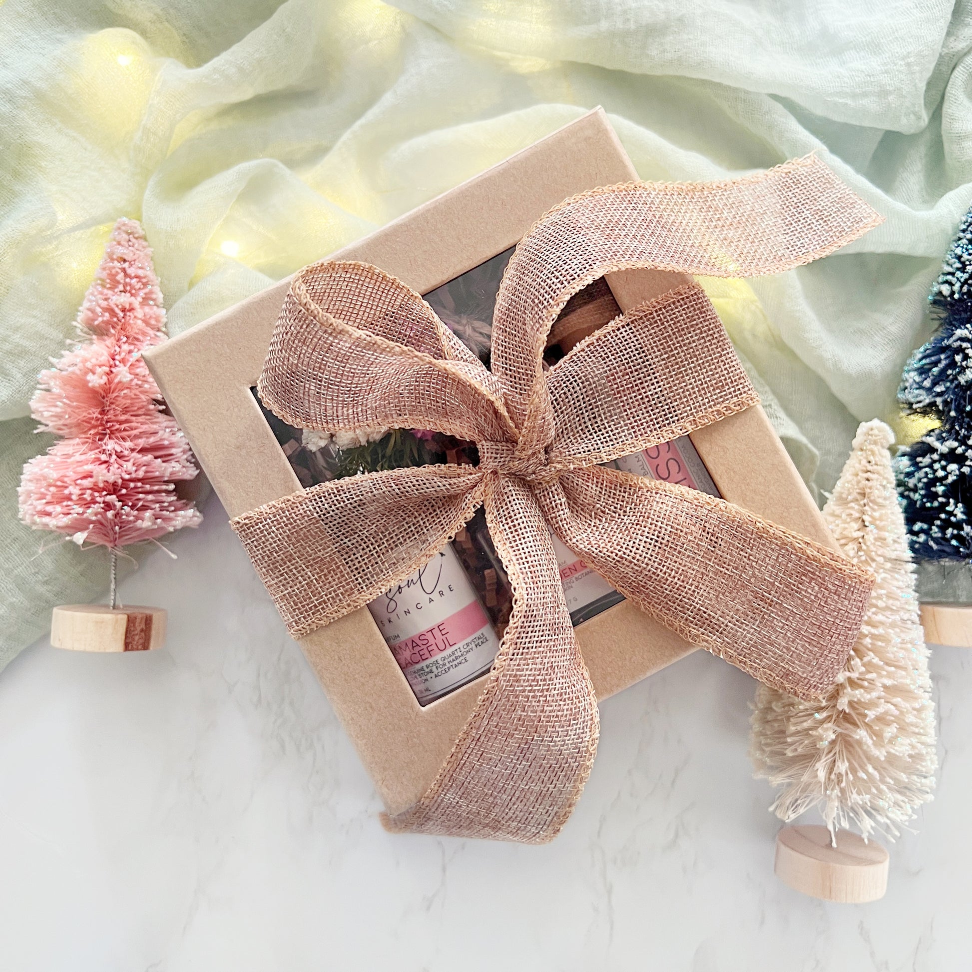 Luxury gift box for the holidays featuring self care products