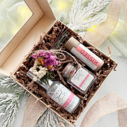 Luxury self care gift box from Lather and Soul