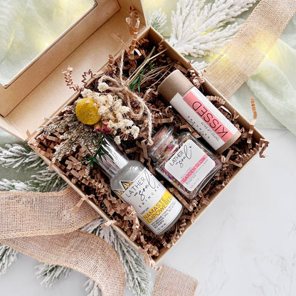 Boho inspired luxury self care gift box 
