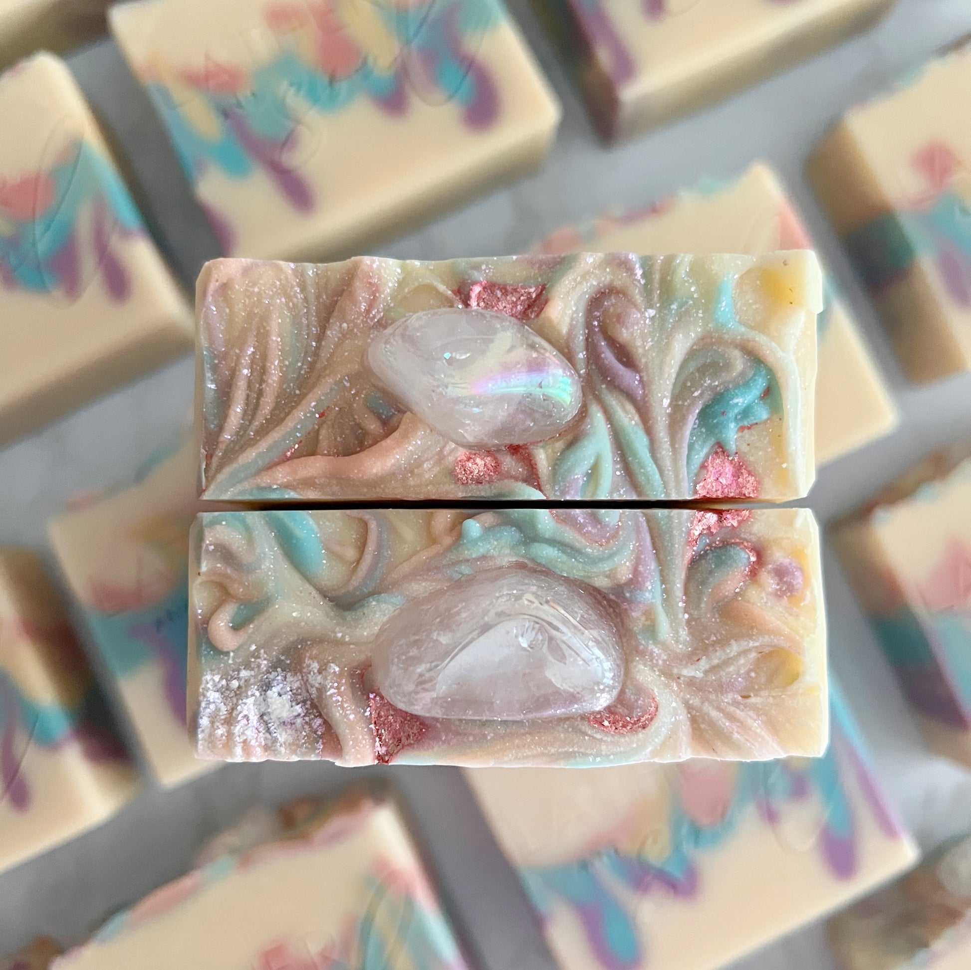 Angel aura rose quartz soap