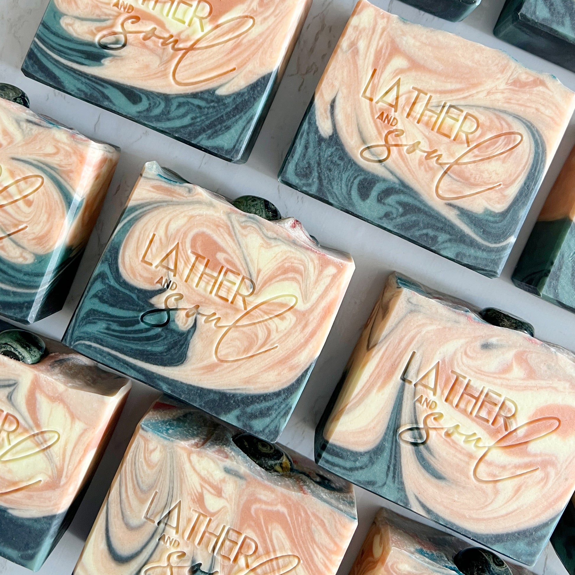Namaste Serene crystal soap with kambaba jasper