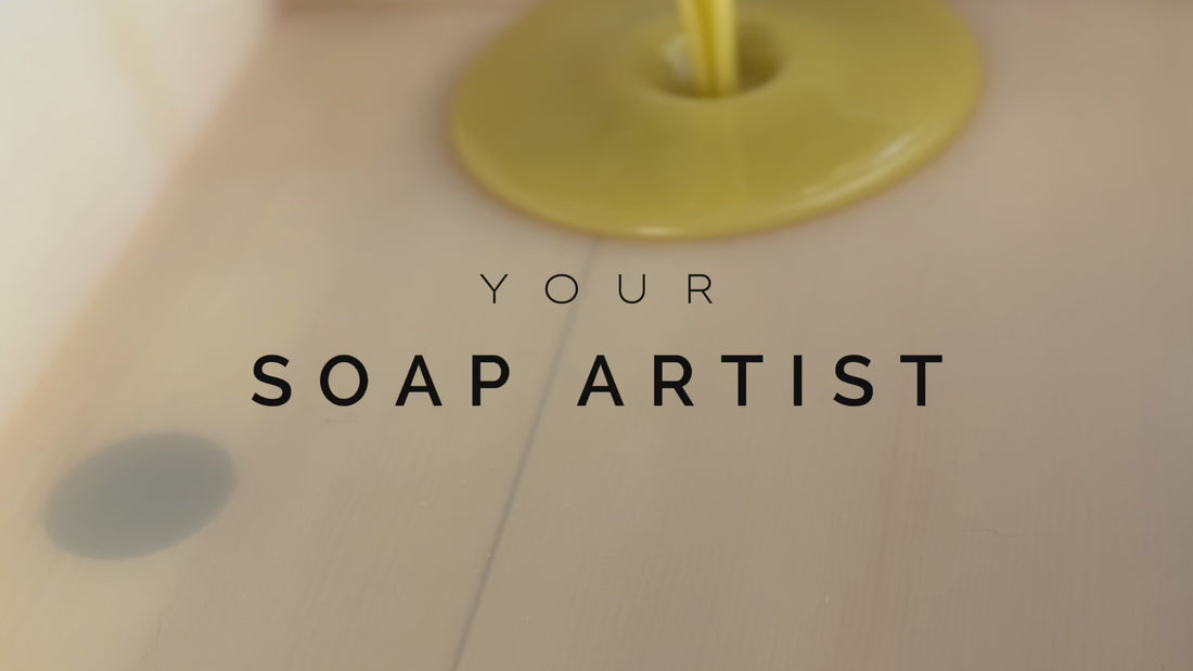 Video of the owner of Lather + Soul making soaps