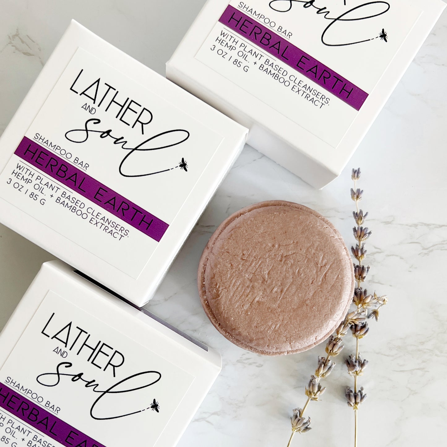 The best eco friendly solid shampoo bar scented with essential oils.