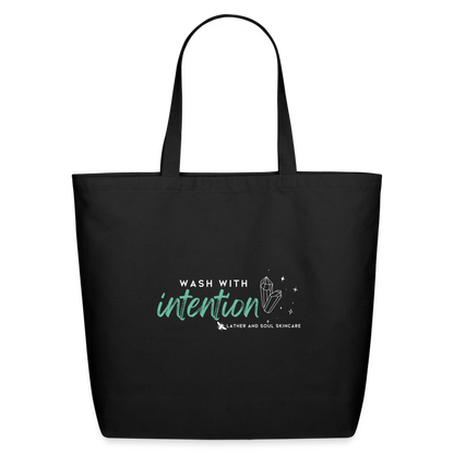 Wash with Intention | Eco-Friendly Cotton Tote - black