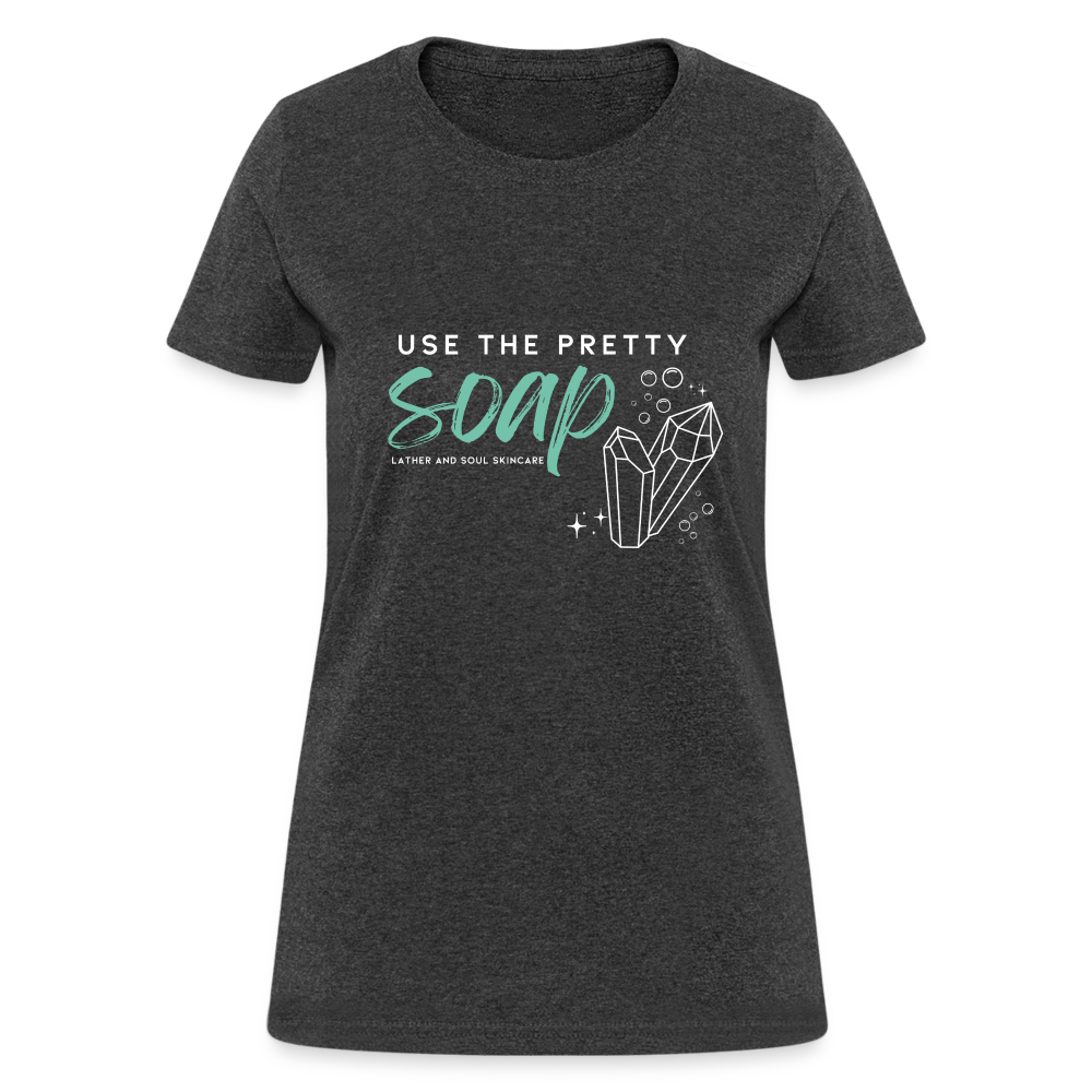 Use the Pretty Soap | Slim Fit T-Shirt - heather black