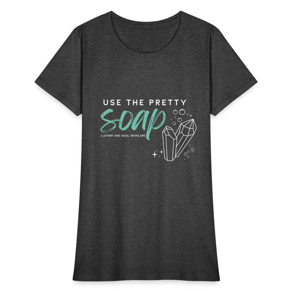 Use the Pretty Soap | Slim Fit T-Shirt - heather black