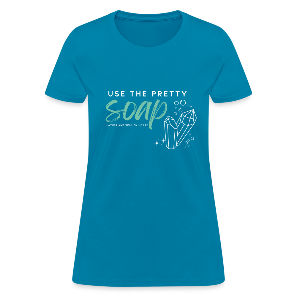 Use the Pretty Soap | Slim Fit T-Shirt - turquoise