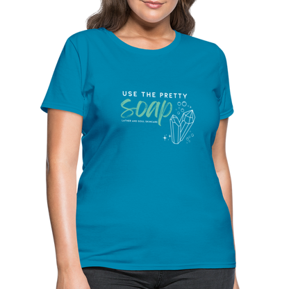 Use the Pretty Soap | Slim Fit T-Shirt - turquoise