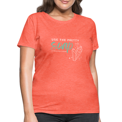 Use the Pretty Soap | Slim Fit T-Shirt - heather coral
