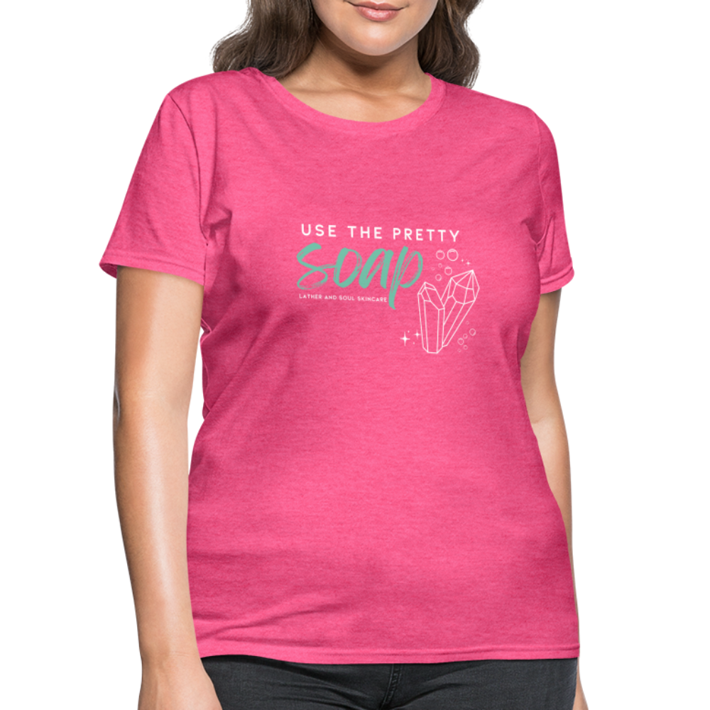 Use the Pretty Soap | Slim Fit T-Shirt - heather pink