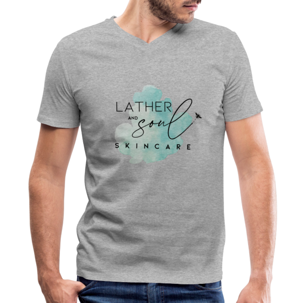 Branded | Unisex V-Neck T-Shirt - heather gray